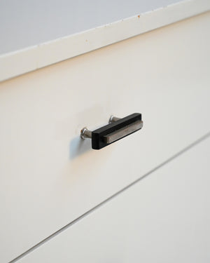 Cassettiera scandinava déco bianca, anni ’30/’40 5