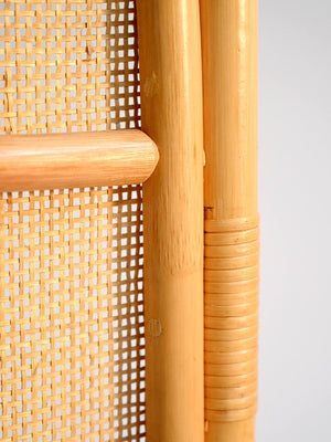Paravento pieghevole in bambù e rattan, Scandinavia, seconda metà ‘900 4