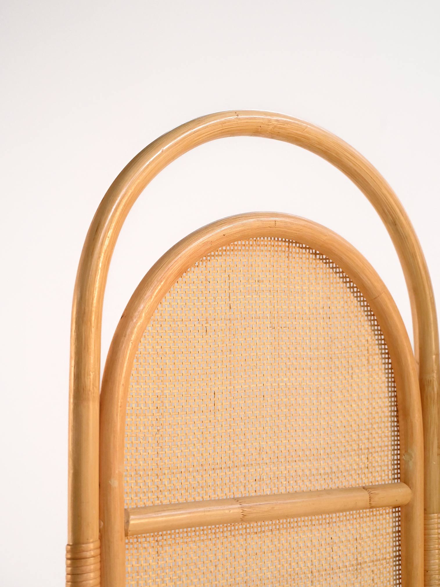 Paravento pieghevole in bambù e rattan, Scandinavia, seconda metà ‘900 7