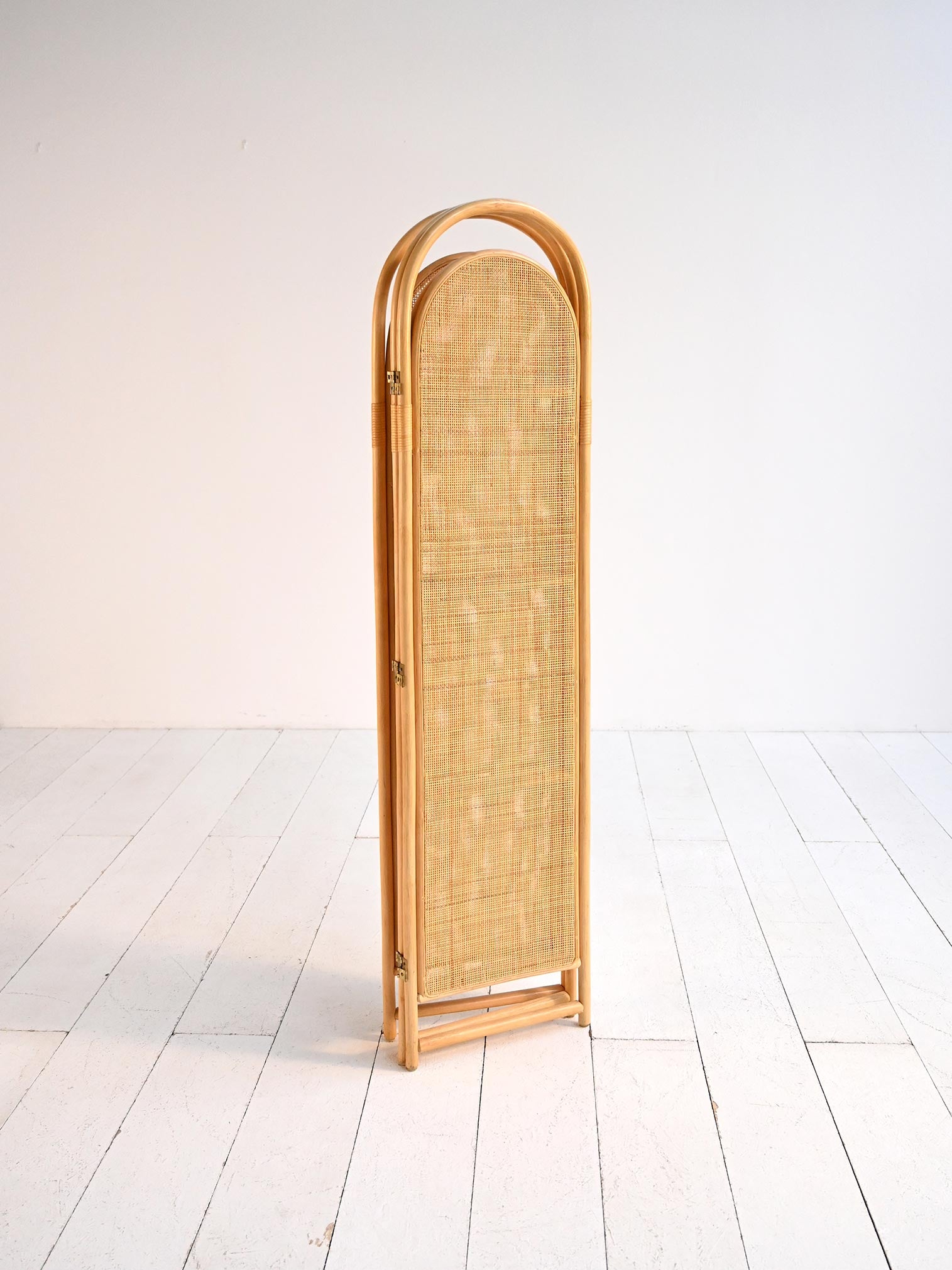 Paravento pieghevole in bambù e rattan, Scandinavia, seconda metà ‘900 8