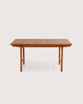 Tavolo scandinavo allungabile in teak e rovere anni ’60