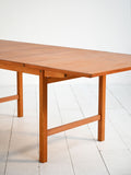 Tavolo scandinavo allungabile in teak e rovere anni ’60 8
