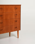 Cassettiera svedese in teak, anni '50