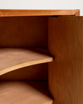 Mobile angolare scandinavo in olmo, metà Novecento
