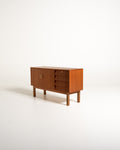 Sideboard scandinavo in teak con cassetti a tegola, metà Novecento