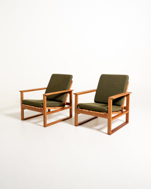 Coppia di poltrone “Medestolen” di Børge Mogensen per Fredericia, 1956-57