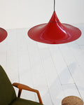Coppia di lampade da soffitto attribuibili al modello “Semi” di Claus Bonderup e Torsten Thorup per Fog & Mørup, anni ’60 1