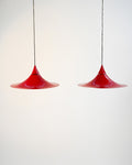 Coppia di lampade da soffitto attribuibili al modello “Semi” di Claus Bonderup e Torsten Thorup per Fog & Mørup, anni ’60 2