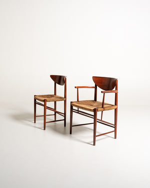 Otto sedie 316/317 di Hvidt & Mølgaard-Nielsen per Søborg, anni ’50/’60