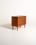 Cassettiera scandinava in teak anni '50/'60