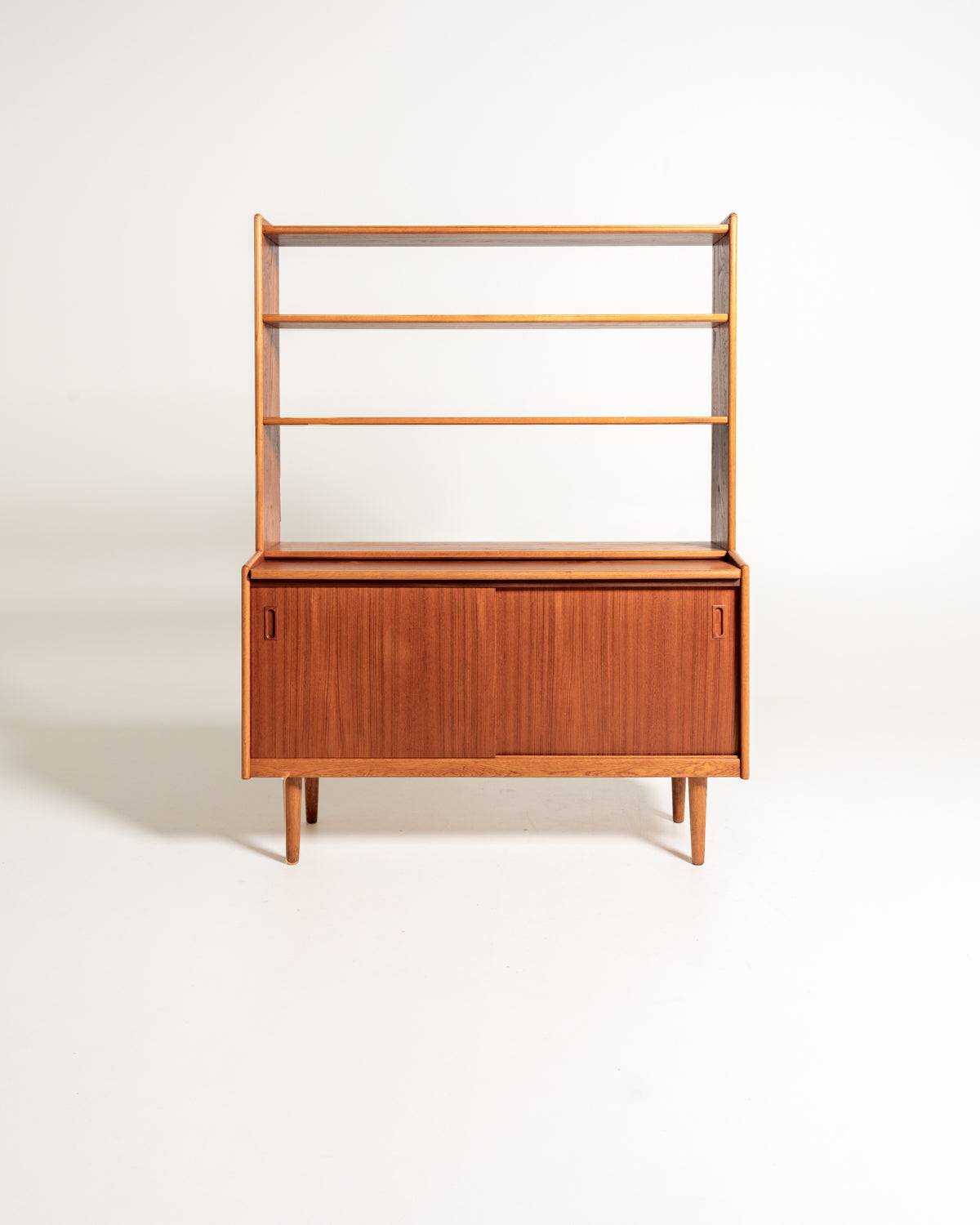 Libreria con scrittoio scandinava in teak, anni ’60