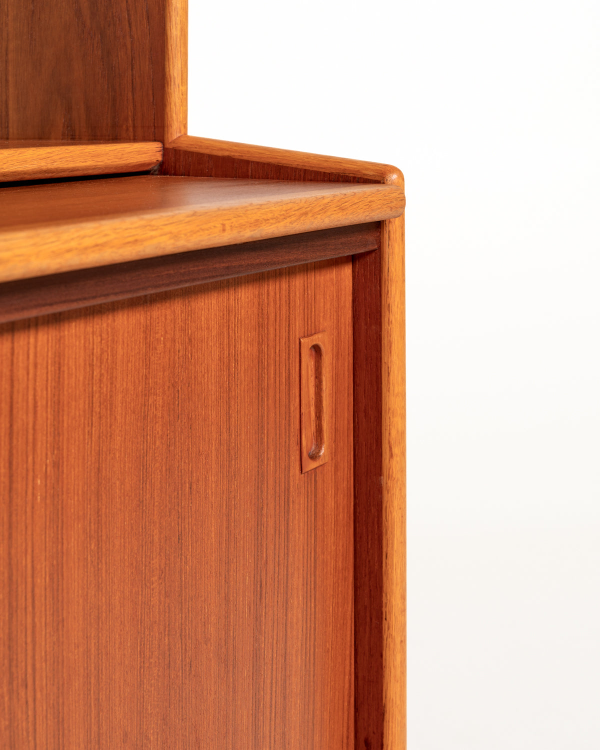 Libreria con scrittoio scandinava in teak, anni ’60