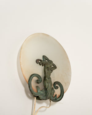 Applique scandinava con figura femminile, primi ’900
