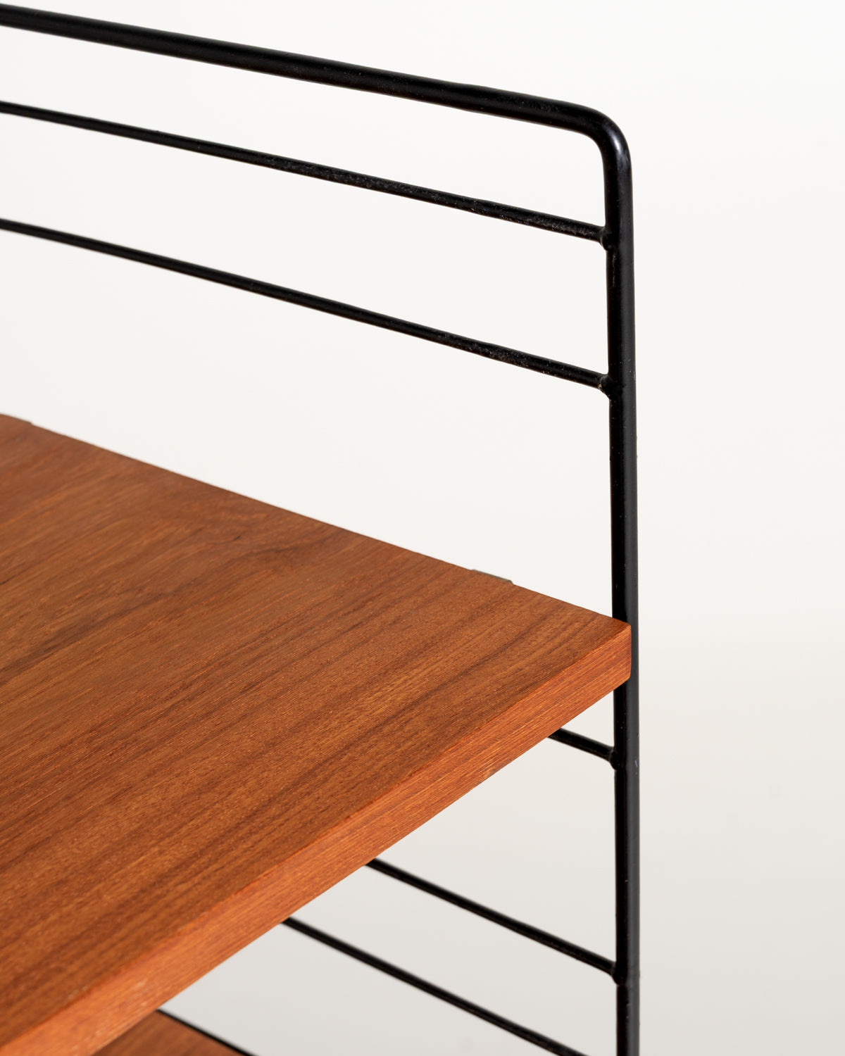 Libreria scandinava freestanding modulare in teak e metallo, anni '60