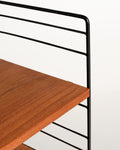 Libreria scandinava freestanding modulare in teak e metallo, anni '60