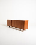 Sideboard danese in teak con tre ante, anni ’60/’70