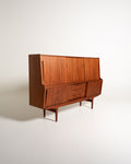 Credenza alta danese in teak anni '60