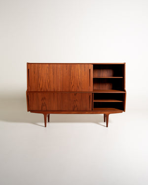 Credenza alta danese in teak anni '60