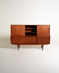 Credenza alta danese in teak anni '60