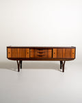 Sideboard scandinavo in palissandro e rovere, anni '60