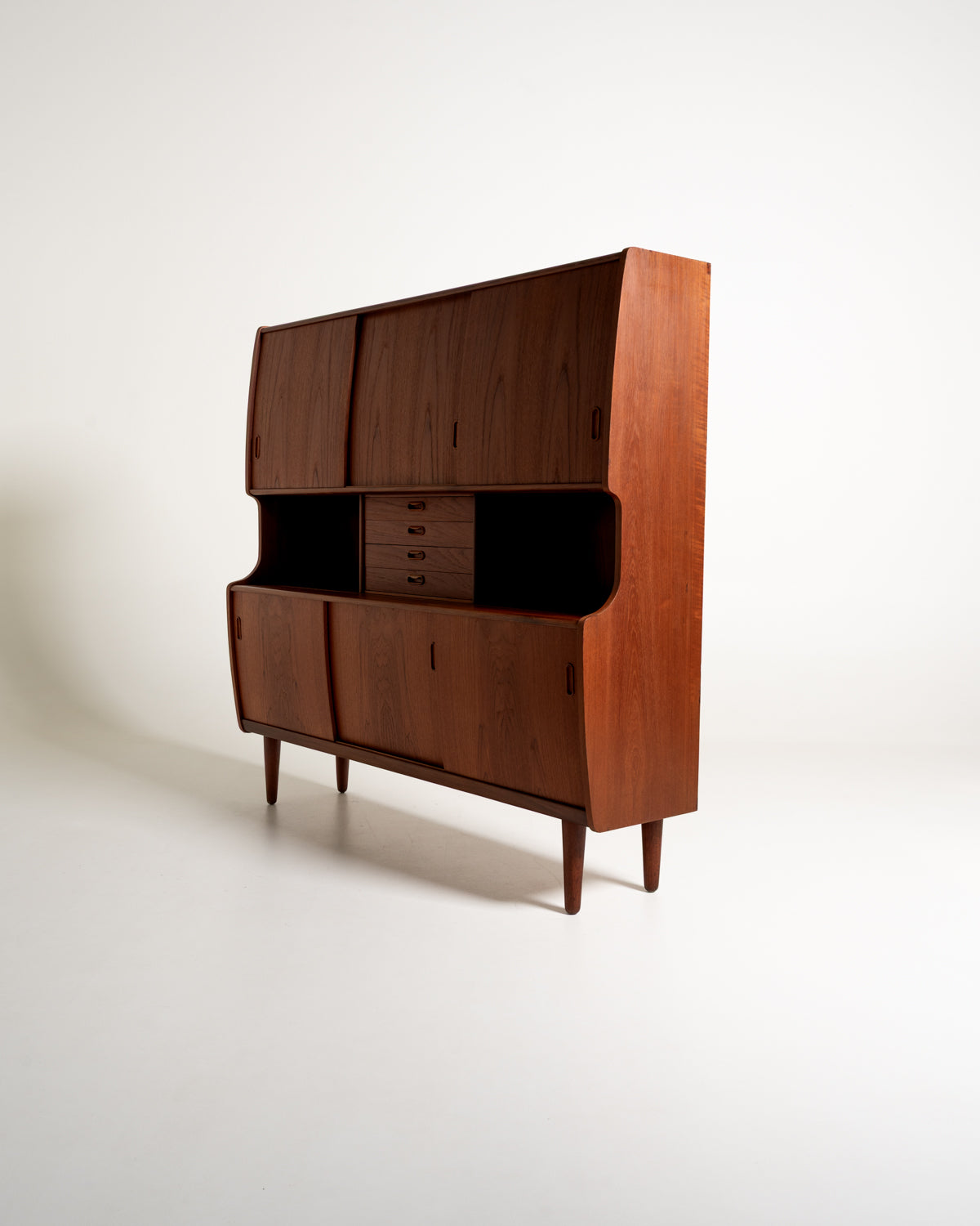 Highboard danese in teak con vano bar