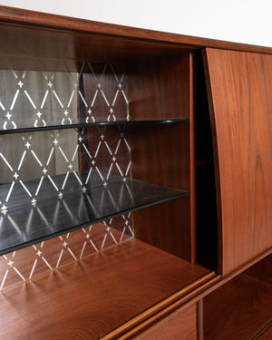 Highboard danese in teak con vano bar