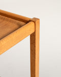 Carrello scandinavo in faggio e rovere, anni '60