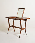 Toeletta vintage in teak con specchio integrato, anni '60