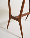 Toeletta vintage in teak con specchio integrato, anni '60