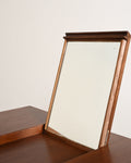 Toeletta vintage in teak con specchio integrato, anni '60