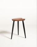 Sgabello con top a tavolozza in teak, Scandinavia, anni ’50