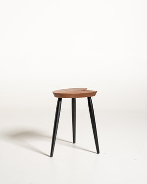 Sgabello con top a tavolozza in teak, Scandinavia, anni ’50