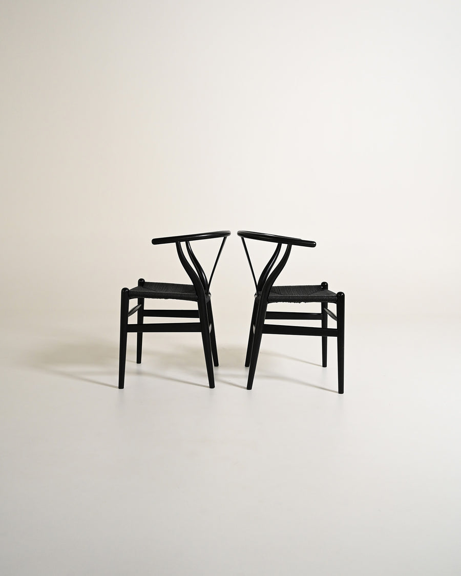 Set di 8 sedie “Wishbone Chair” “CH24” di Hans J. Wegner, anni '90