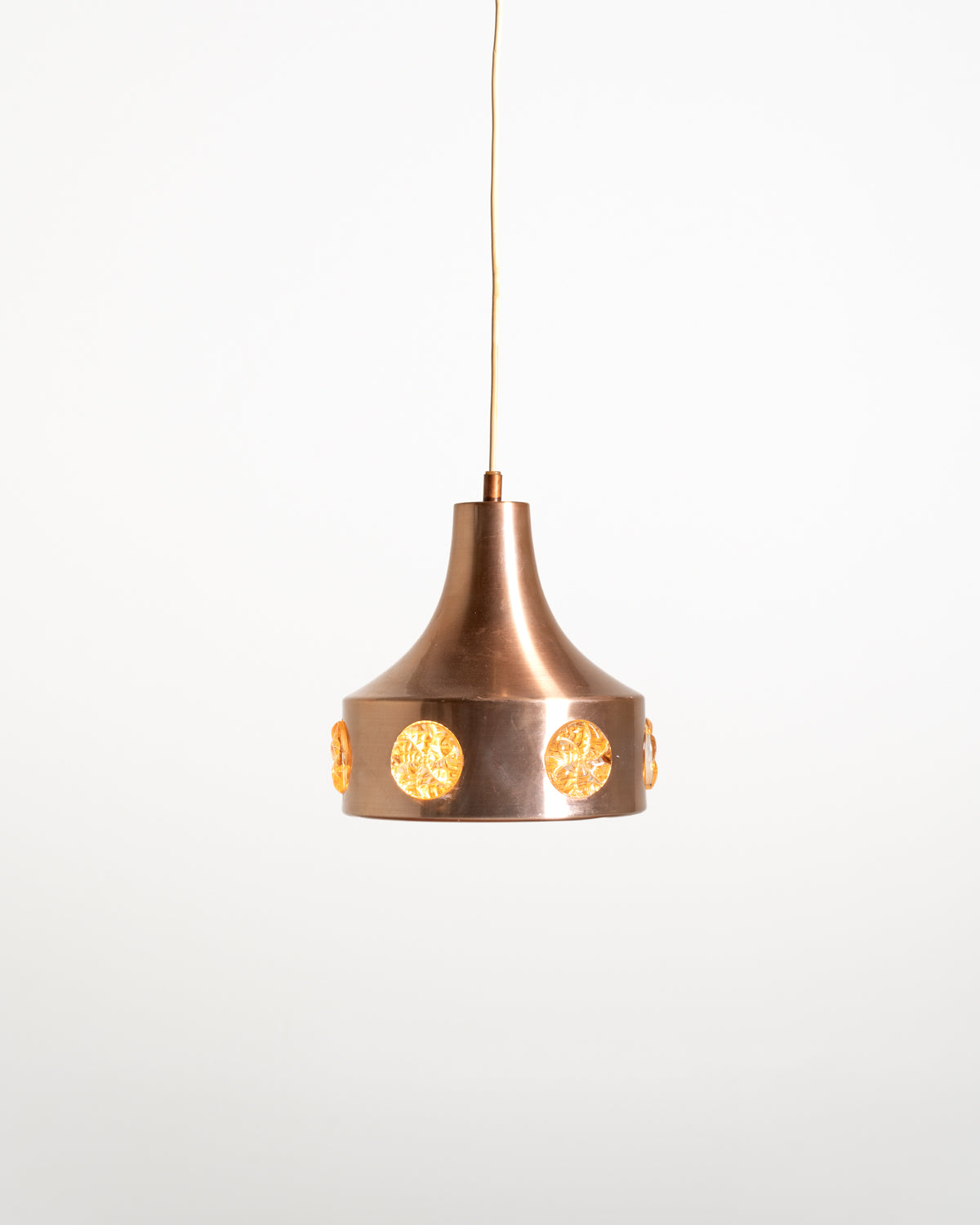 Lampada a sospensione svedese in metallo e vetro, anni ’60/’70