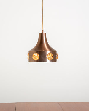 Lampada a sospensione svedese in metallo e vetro, anni ’60/’70