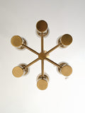 Lampadario anni '50 in ottone e vetro di Hans-Agne Jakobsson 7