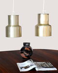 Coppia di lampade a sospensione vintage oro
