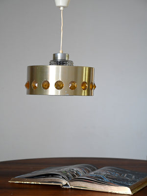 Lampada a sospensione con metallo e vetro 4