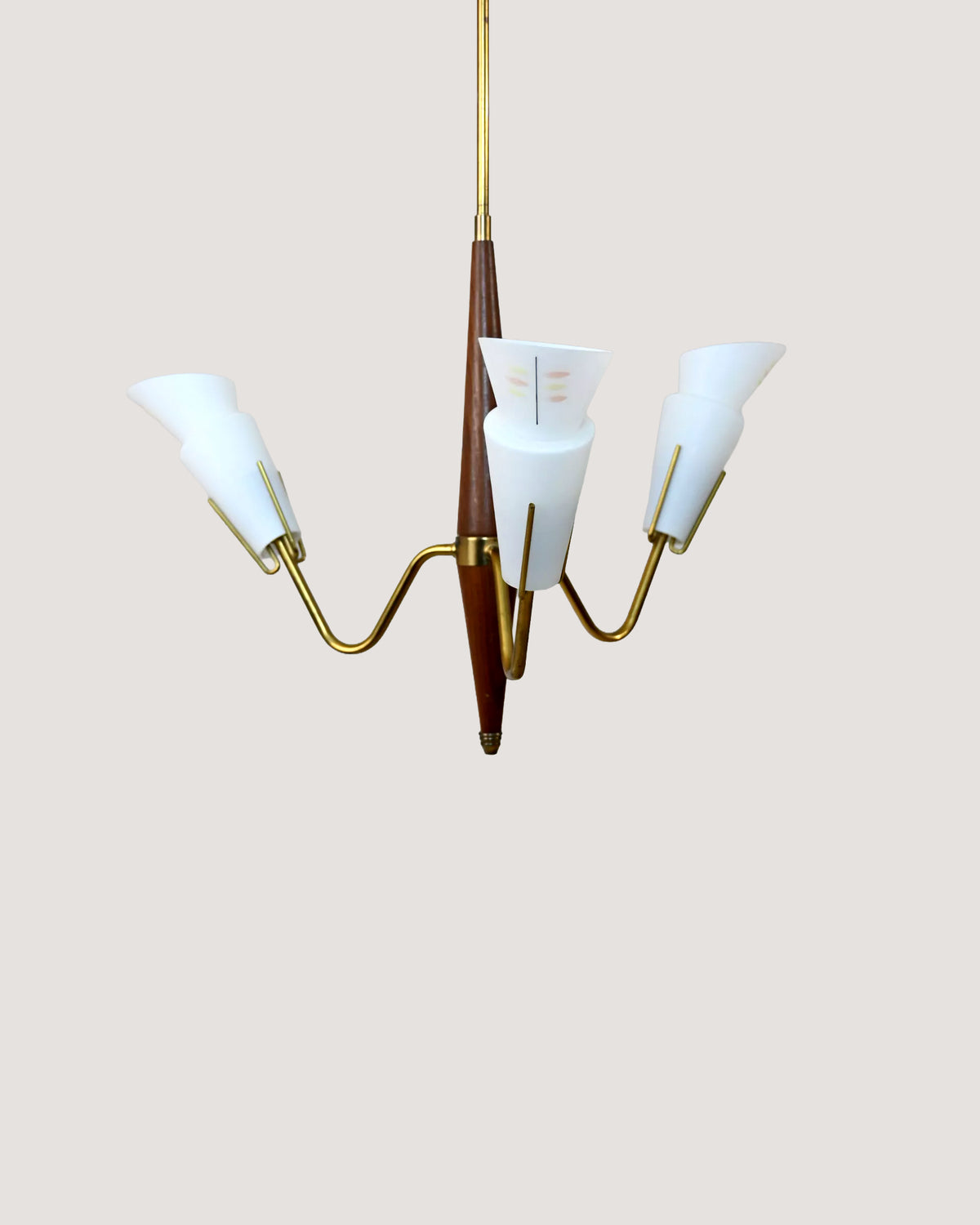 Lampada a sospensione vintage con opaline