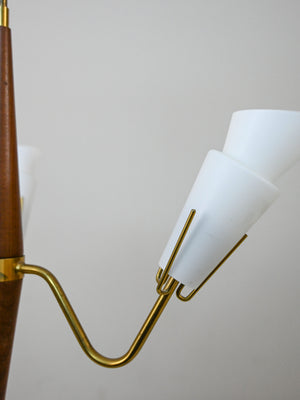 Lampada a sospensione vintage con opaline 4