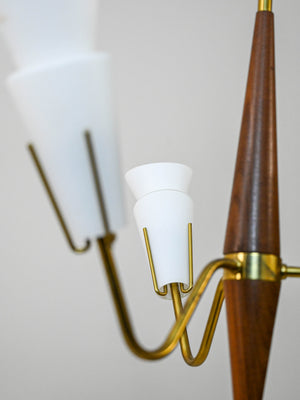 Lampada a sospensione vintage con opaline 8