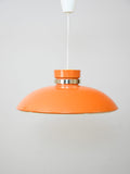 Lampada a sospensione scandinava anni ’60 in plastica arancio 2