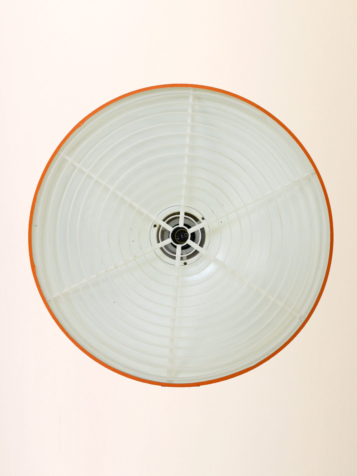 Lampada a sospensione scandinava anni ’60 in plastica arancio 6
