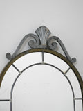 Specchio nordico in metallo anni '50 – Design vintage 1