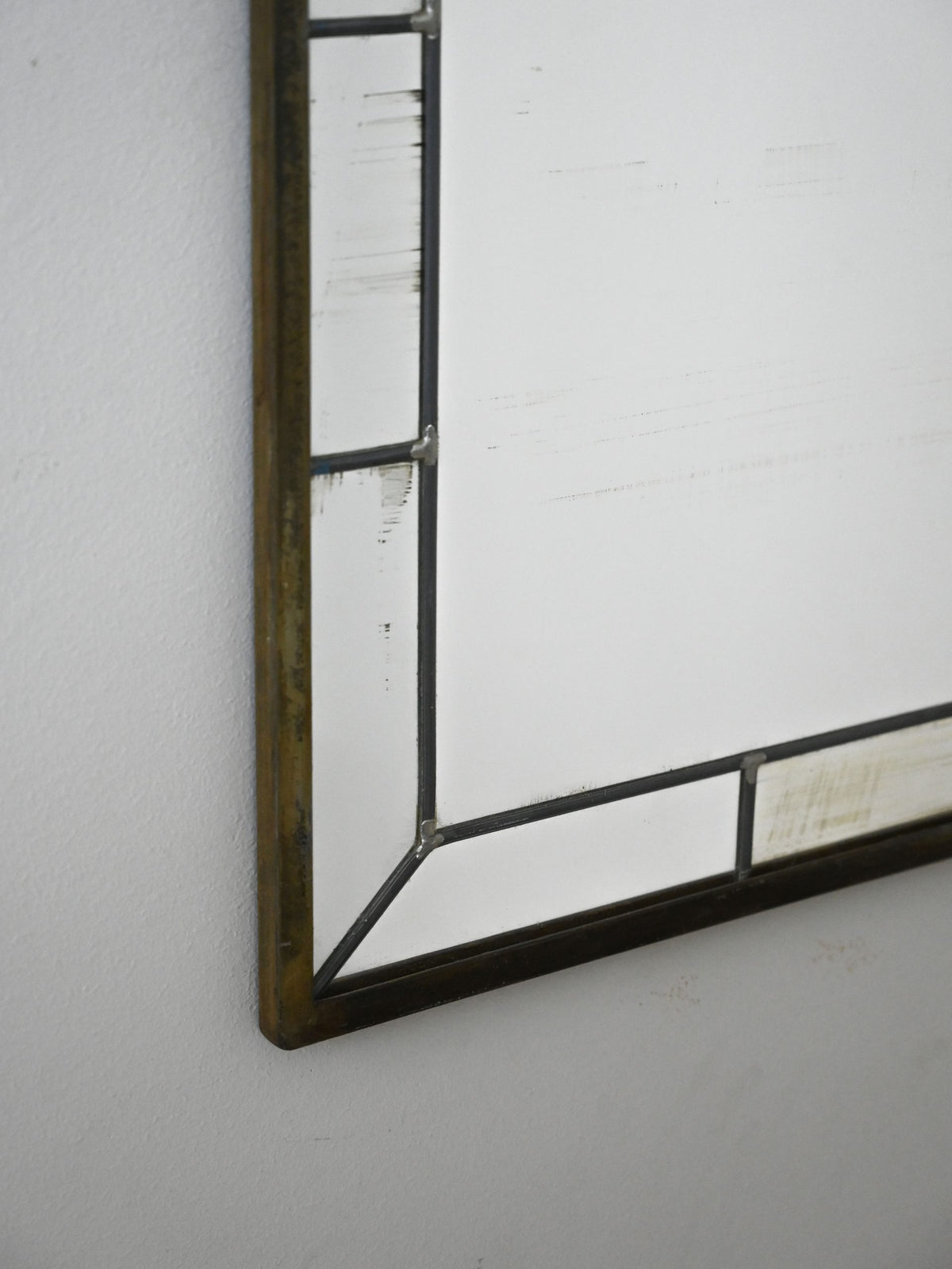 Specchio nordico in metallo anni '50 – Design vintage 3